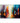 Orange Blue Skyscrapers II Textured Partial Oil Painting - WallArtt