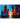 Orange Blue Skyscrapers Textured Partial Oil Painting - WallArtt