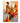 Orange Dressed Woman II Textured Partial Oil Painting - Wall Art - WallArtt