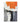 Orange with Black n White 3d Heavy Textured Partial Oil Painting - WallArtt