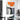 Orange with Black n White 3d Heavy Textured Partial Oil Painting - WallArtt