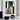 Petrol Blue Black Abstract Textured Partial Oil Painting - WallArtt
