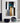 Petrol Blue Black Abstract Textured Partial Oil Painting - WallArtt