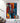 Red Orange n Blue Abstract Textured Partial Oil Painting - WallArtt