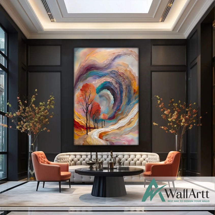 Road to Love 3D Heavy Textured Partial Oil Painting – WallArtt