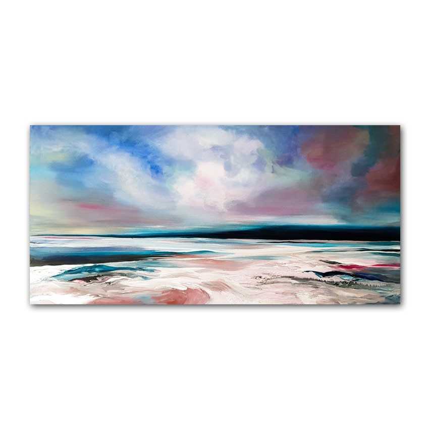 Sad Sand Sad Sand n The Sky Textured Partial Oil Painting – WallArtt