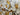 White Flower with Gold Leaves 3d Heavy Textured Partial Oil Painting - WallArtt