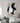 White on Black 3D Heavy Textured Partial Oil Painting - WallArtt