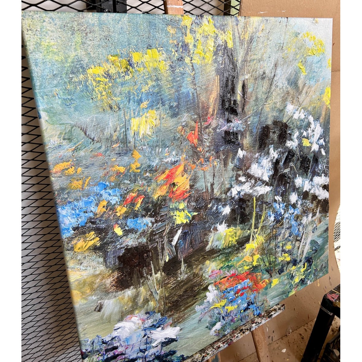 Deep Forest Textured Partial Oil Painting