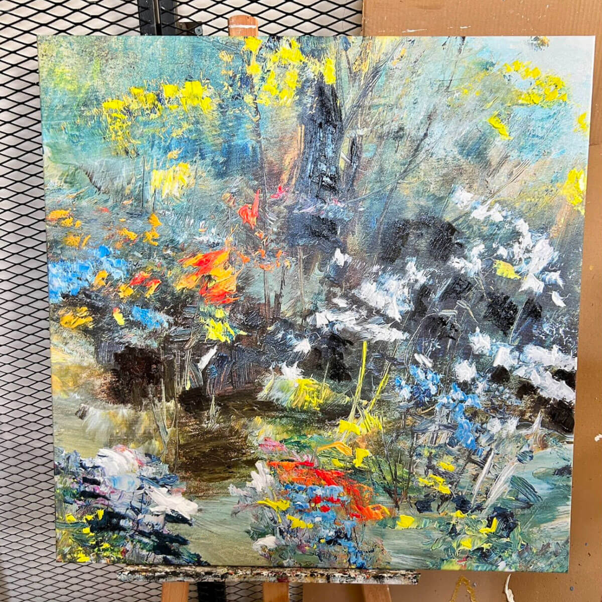 Deep Forest Textured Partial Oil Painting