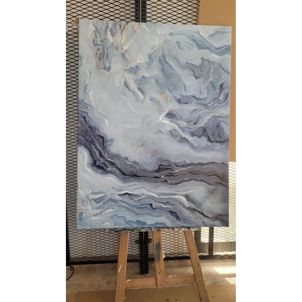 Marble Effect Textured Partial Oil Painting