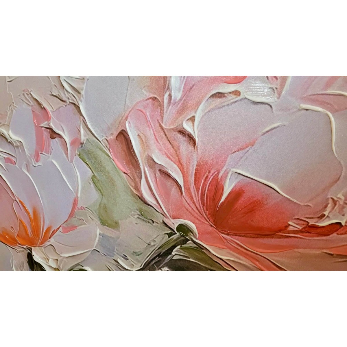 Beauty of a Rose II 3D Heavy Textured Partial oil Painting