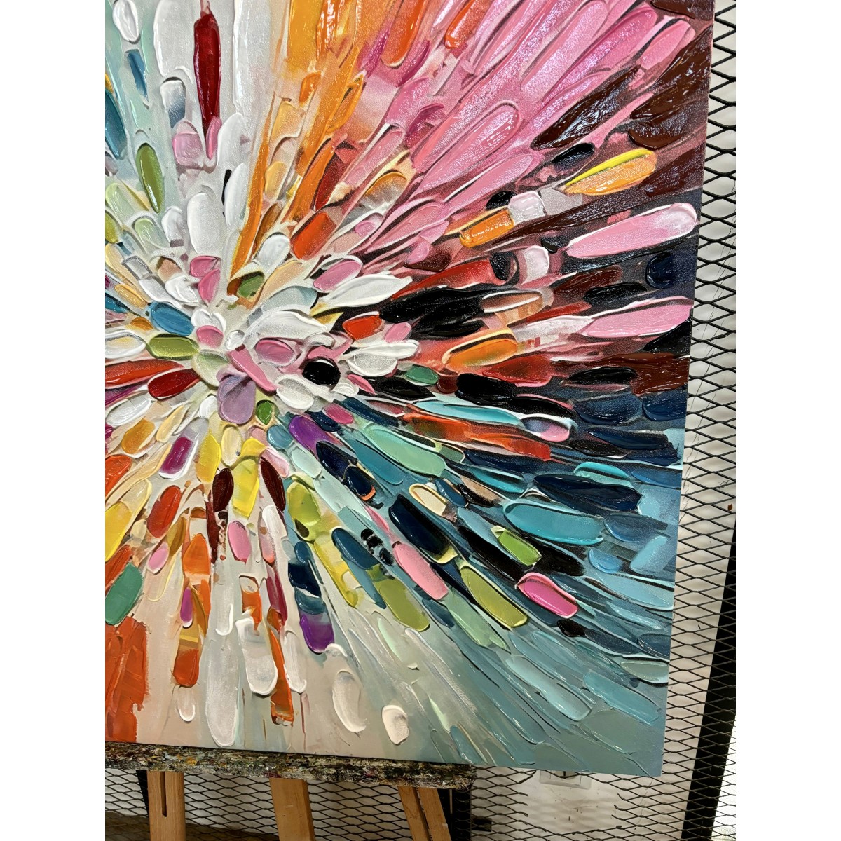 Burst of Colors II 3D Heavy Textured Partial oil Painting