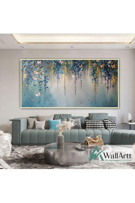 Colorful Branches II Textured Partial Oil Painting - Wall Art