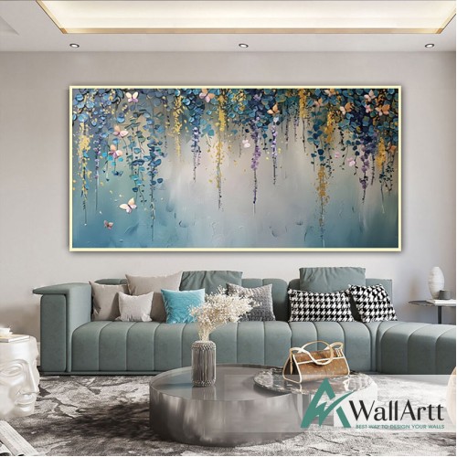 Colorful Branches II Textured Partial Oil Painting - Wall Art