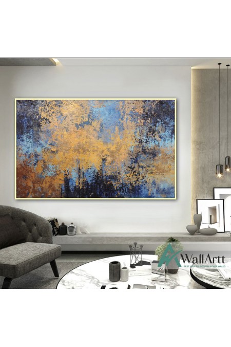 Abstract Colors of Earth Textured Partial Oil Painting
