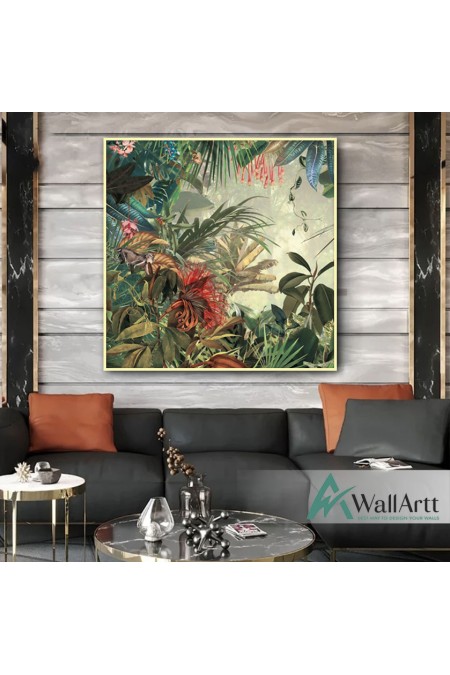 Tropical Forest Textured Partial Oil Painting