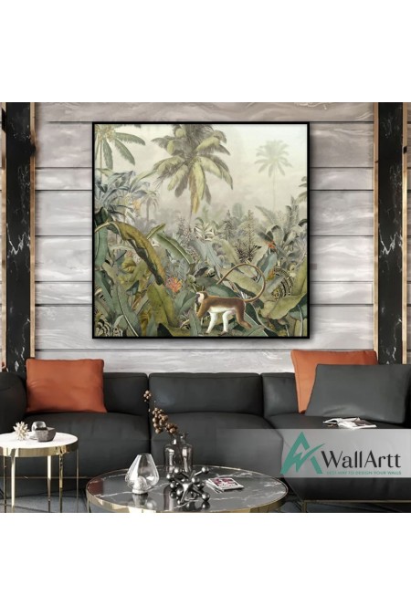 Tropical Forest II Textured Partial Oil Painting