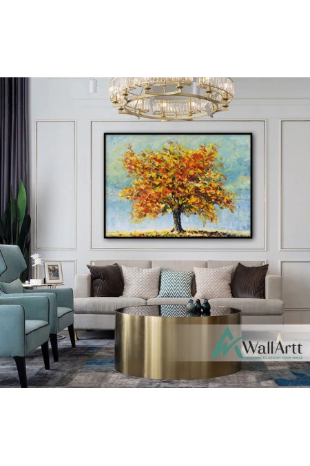 Autumn Tree Textured Partial Oil Painting