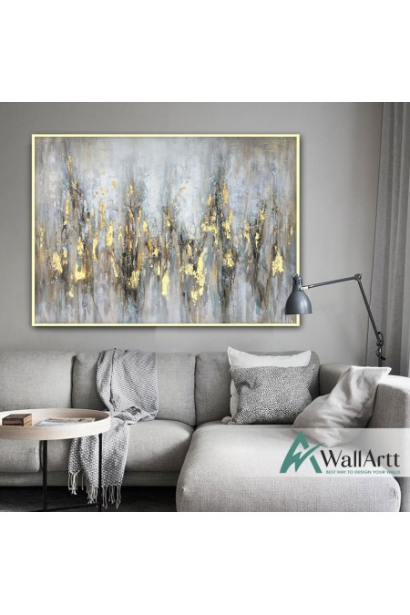 Gold Hills Abstract Textured Partial Oil Painting