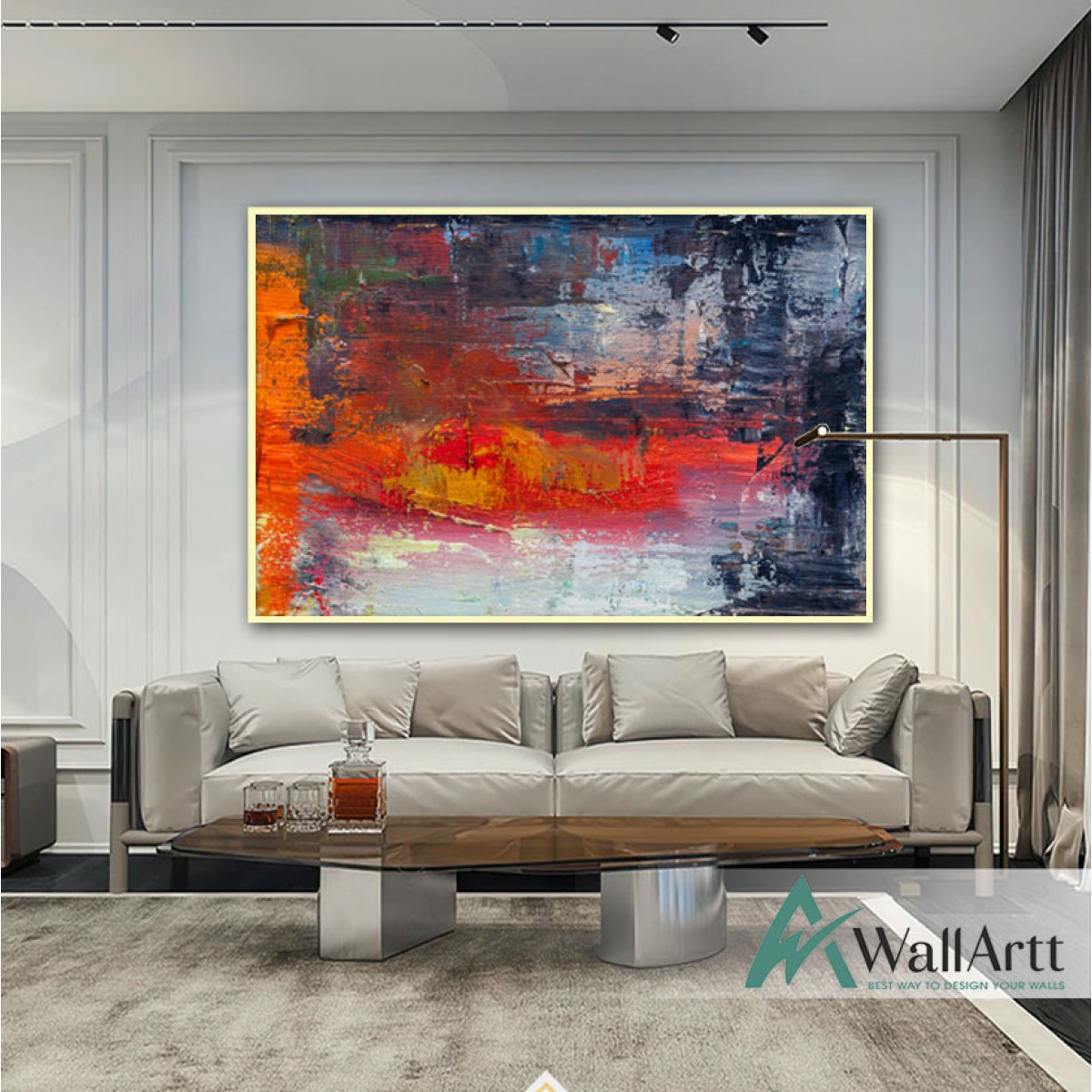 Be Colorful Abstract Textured Partial Oil Painting