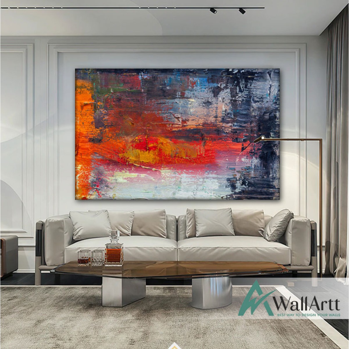 Be Colorful Abstract Textured Partial Oil Painting
