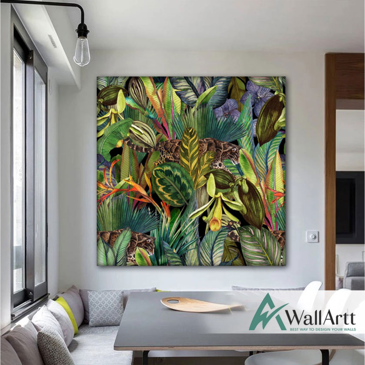 Tropic Forest Textured Partial Oil Painting