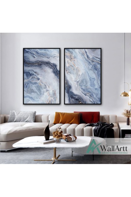 Marble Effect Textured Partial Oil Painting