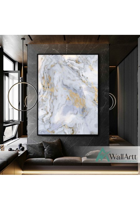 Gold Marble Textured Partial Oil Painting
