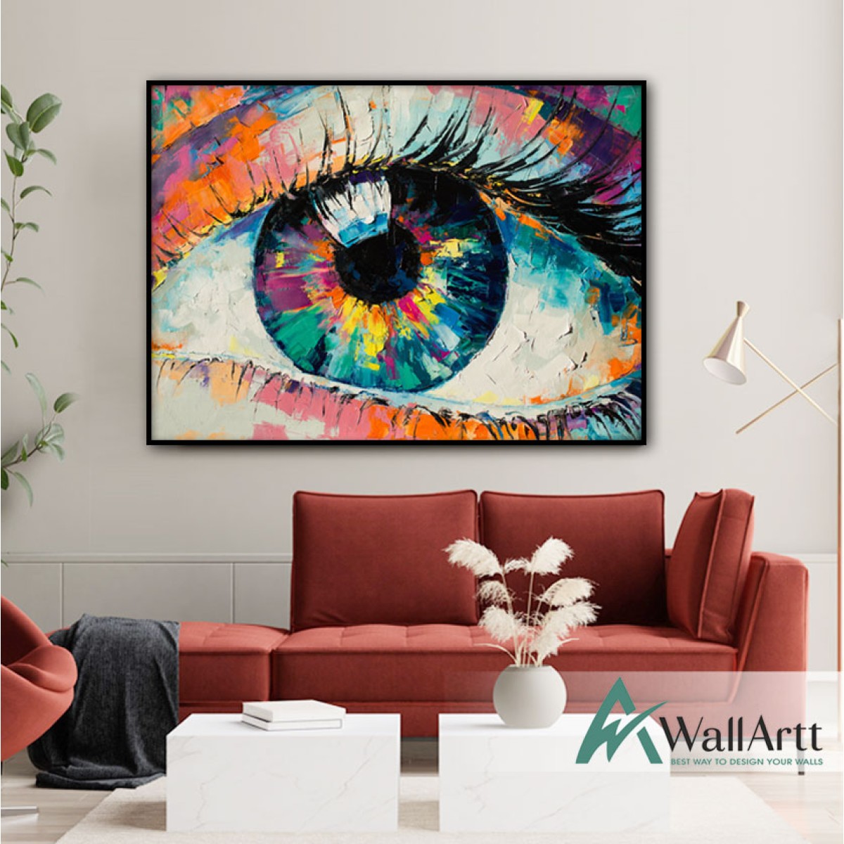 The Eye Textured Partial Oil Painting
