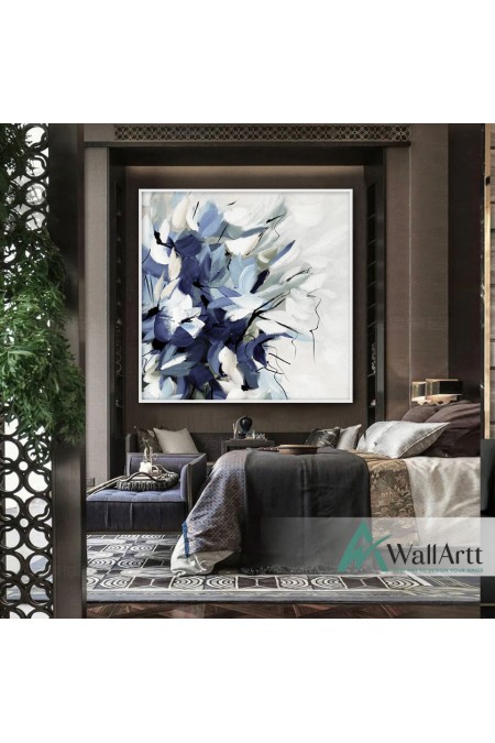 Abstract Flower Bouquet I Textured Partial Oil Painting