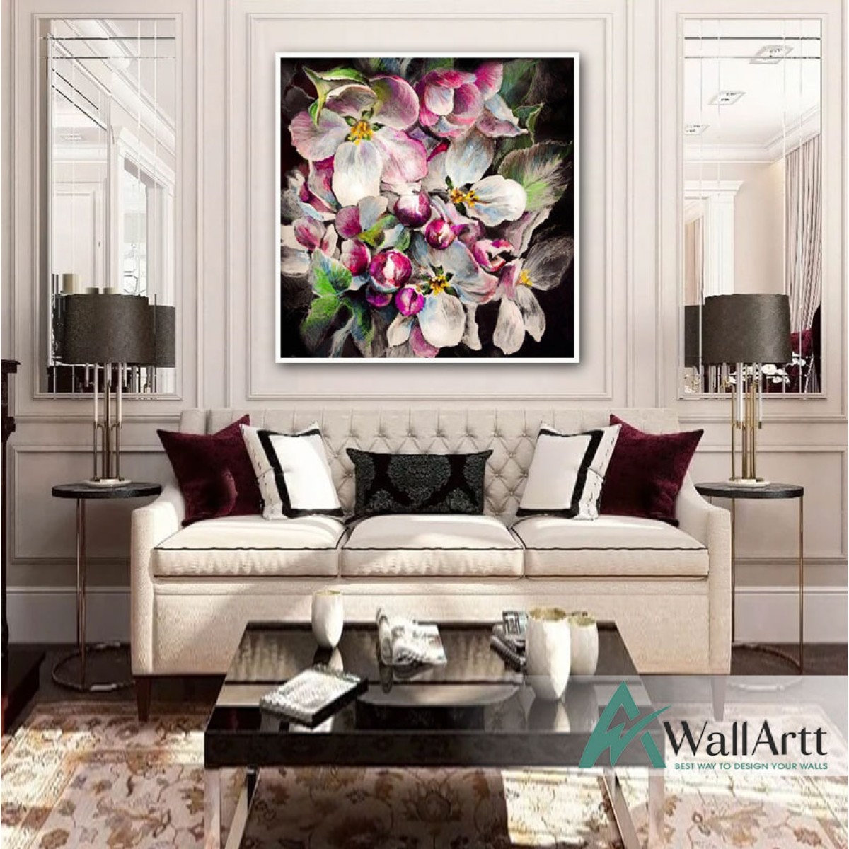 The Orchids Textured Partial Oil Painting