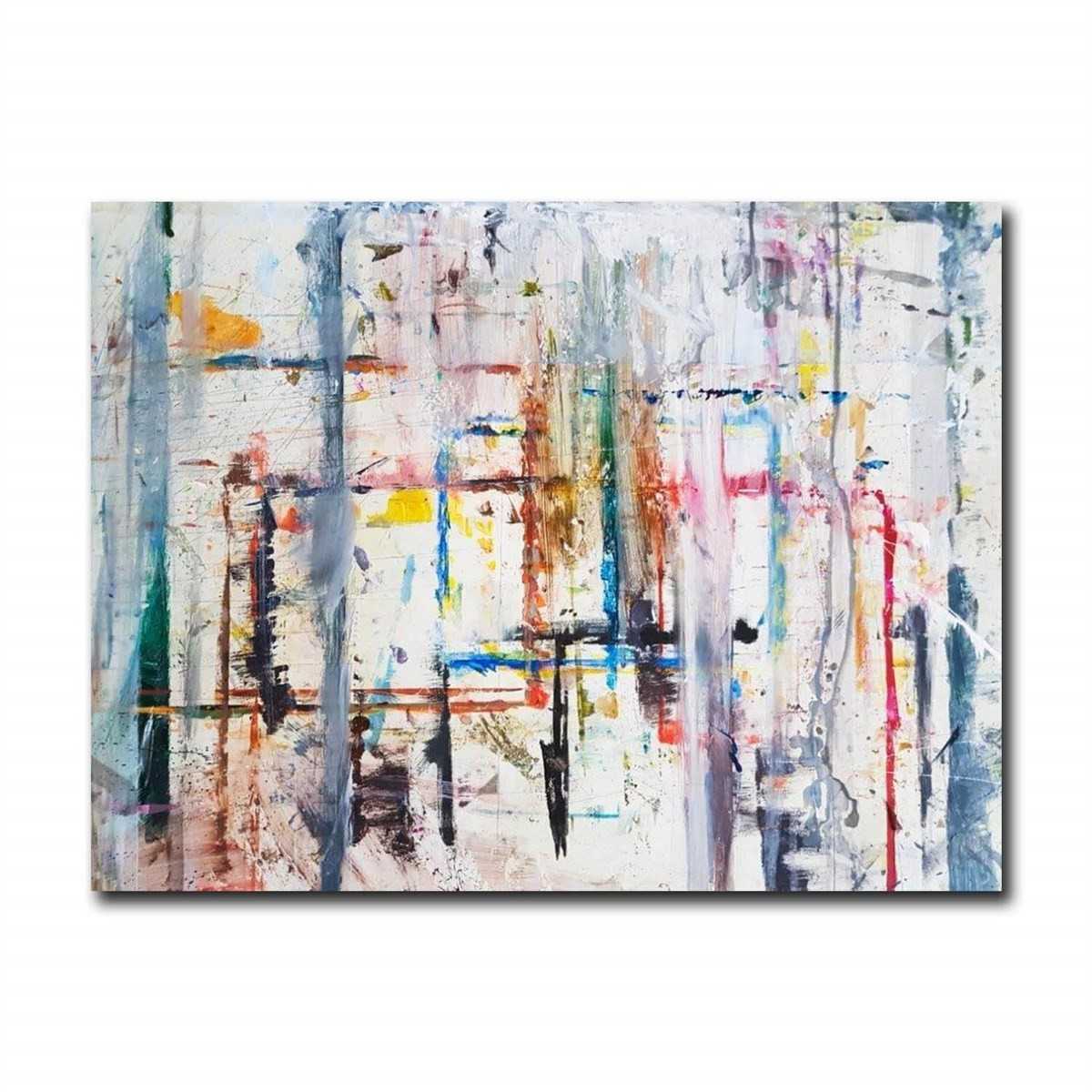 Abstract Colorful Textured Partial Oil Painting